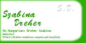 szabina dreher business card